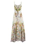 Camilla Time After Time Tie Front Maxi Dress White/floral S