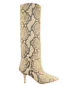 Yeezy Snakeskin-embossed Boots Beige 36