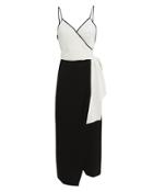 Diane Von Furstenberg Avila Midi Dress Black/white 6