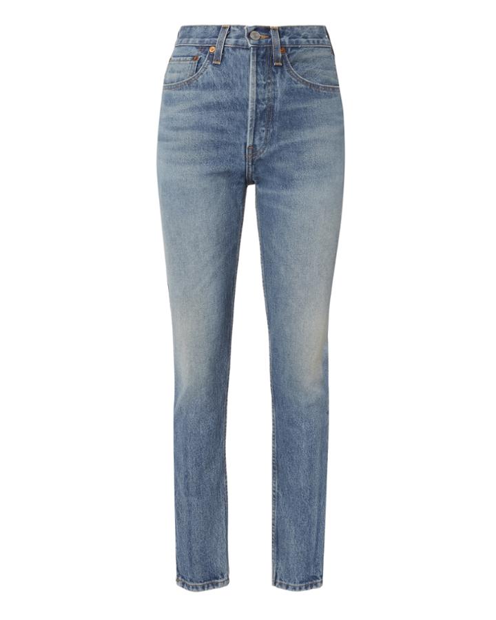 Re/done High-rise Straight Leg Jeans