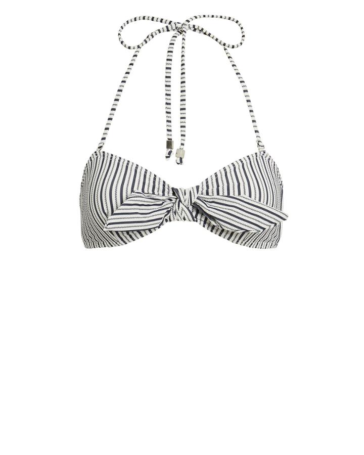 Suboo Knotted Stripe Bikini Top Navy/white 6