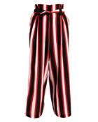 L'agence Samira Paperbag Pants Black/white/red 4