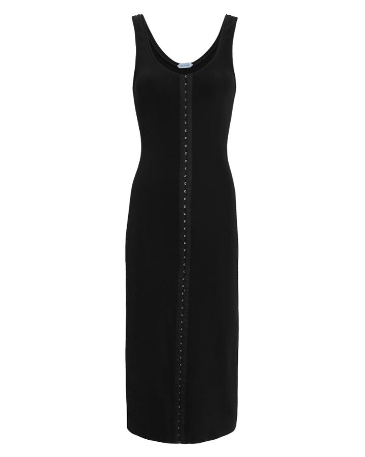 Thierry Mugler Mugler Corset Hooks Midi Dress Black 38