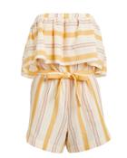 Lem Lem Lemlem Zeritu Striped Romper Yellow Stripe P