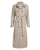 Munthe Aurora Plaid Trench Coat Beige Check 40