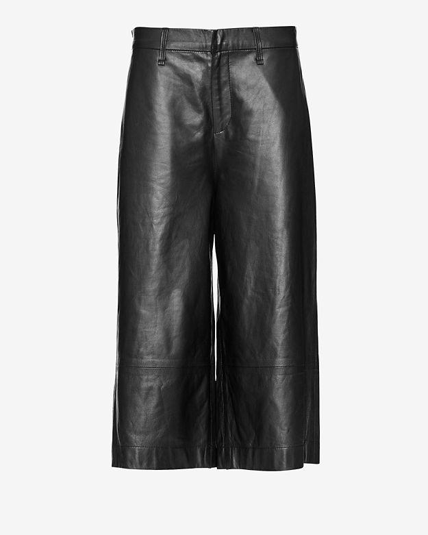 Rag & Bone/jean Gaucho Leather Short: Black
