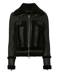 Exclusive For Intermix Megan Shearling Lamb Black Jacket