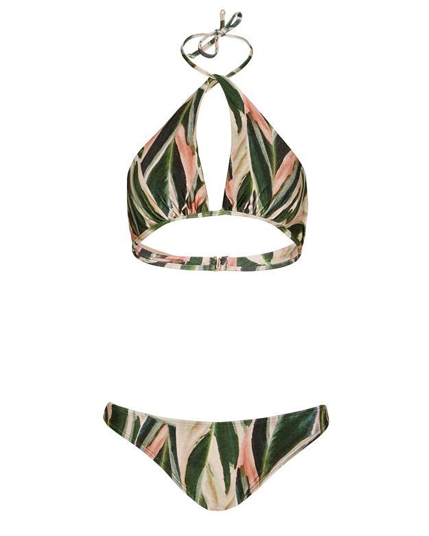 Adriana Degreas Araruta Print Halter Bikini-final Sale