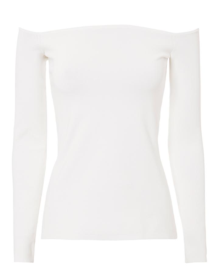 Elizabeth And James Raylen Off Shoulder White Top White P