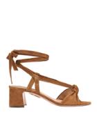 Aquazurra Aquazzura Suede Tie Sandals Brown 36