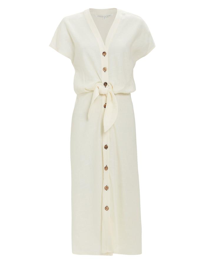 Veronica Beard Giani Midi Dress White Zero