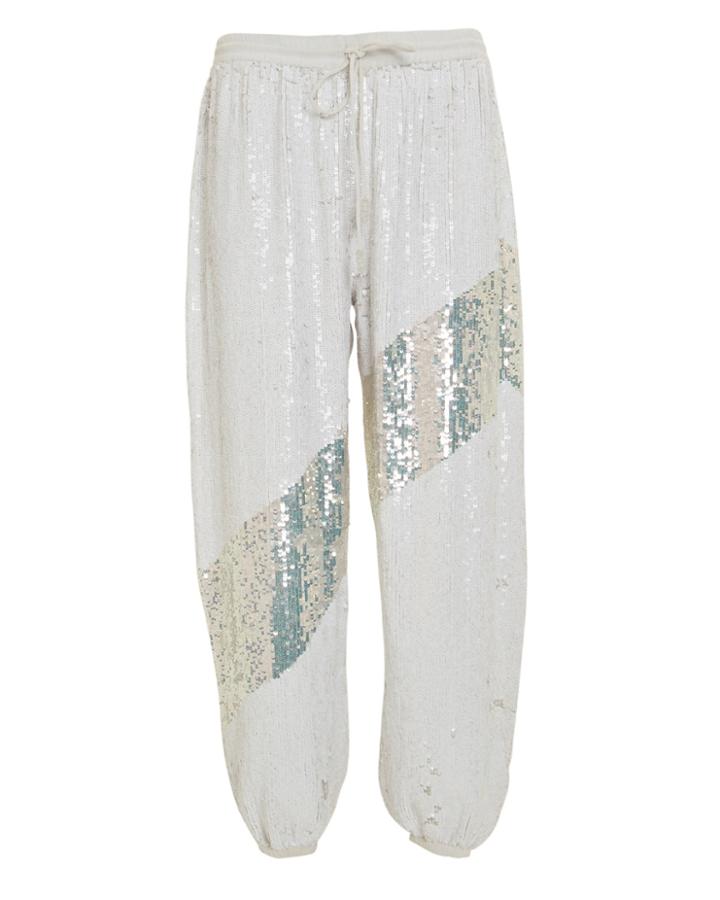 Retrofete Retrofte Stacia Sequin Joggers White/silver/sequins S