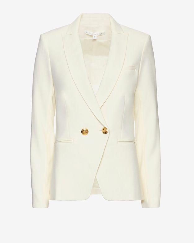 Veronica Beard Exclusive Double Breasted Jacket: Creamy White