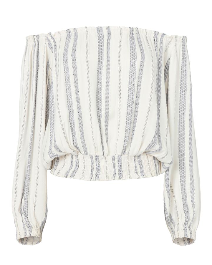 Melissa Odabash Adriana Off-the-shoulder Top Stripe 1size