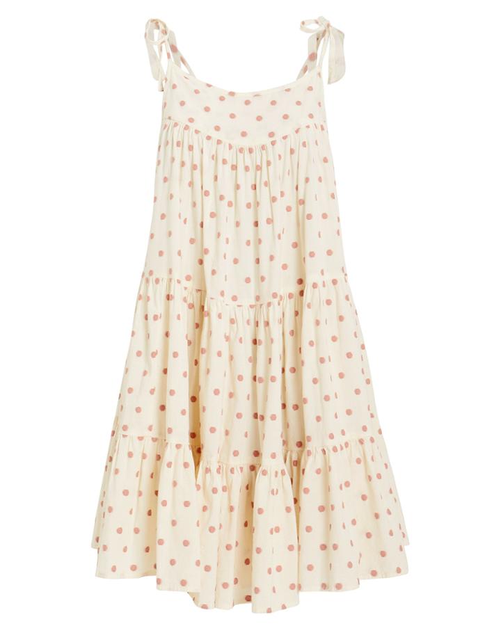 Honorine Peri Mini Dress Cream/pink/polka Dots P