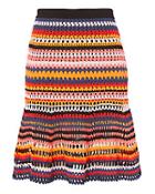 Adam Selman Crochet Flare Skirt