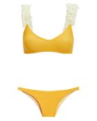 La Reveche Aisha White Petal Yellow Bikini Yellow/white M