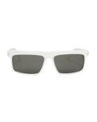 Saint Laurent Narrow Rectangle White Sunglasses White 1size