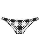 Solid & Striped Eva Black Gingham Bikini Bottom Black/white L