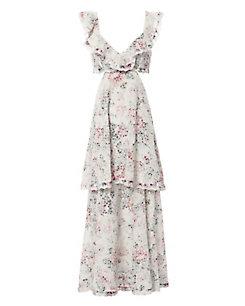 Zimmermann Jasper Honeycomb Tiered Dress