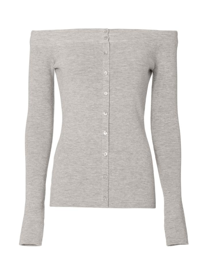 Exclusive For Intermix Delphine Off Shoulder Knit Sweater