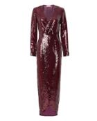 Fleur Du Mal Sequin Wrap Dress Red Zero
