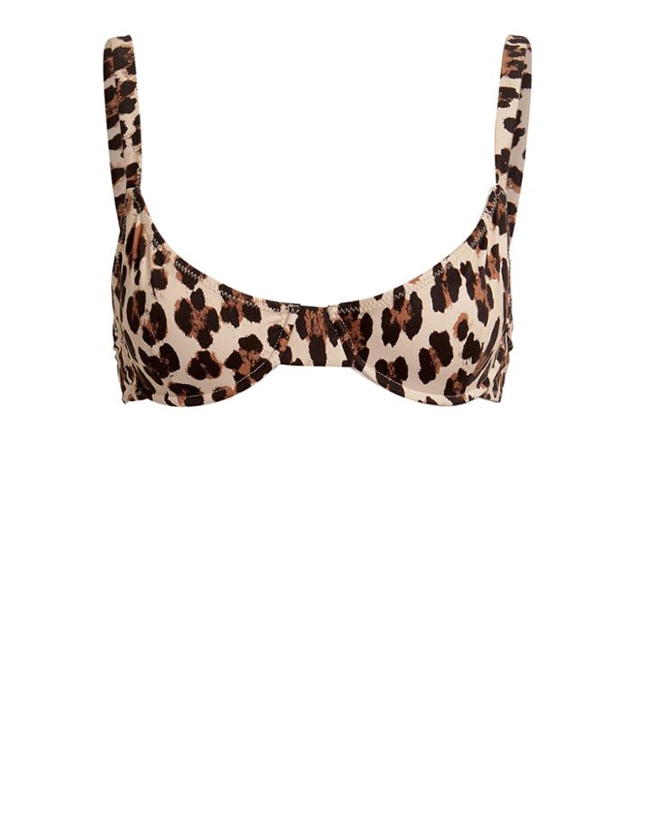 Caroline Constas Mer Mykela Leopard Bikini Top Leopard P