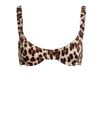 Caroline Constas Mer Mykela Leopard Bikini Top Leopard P