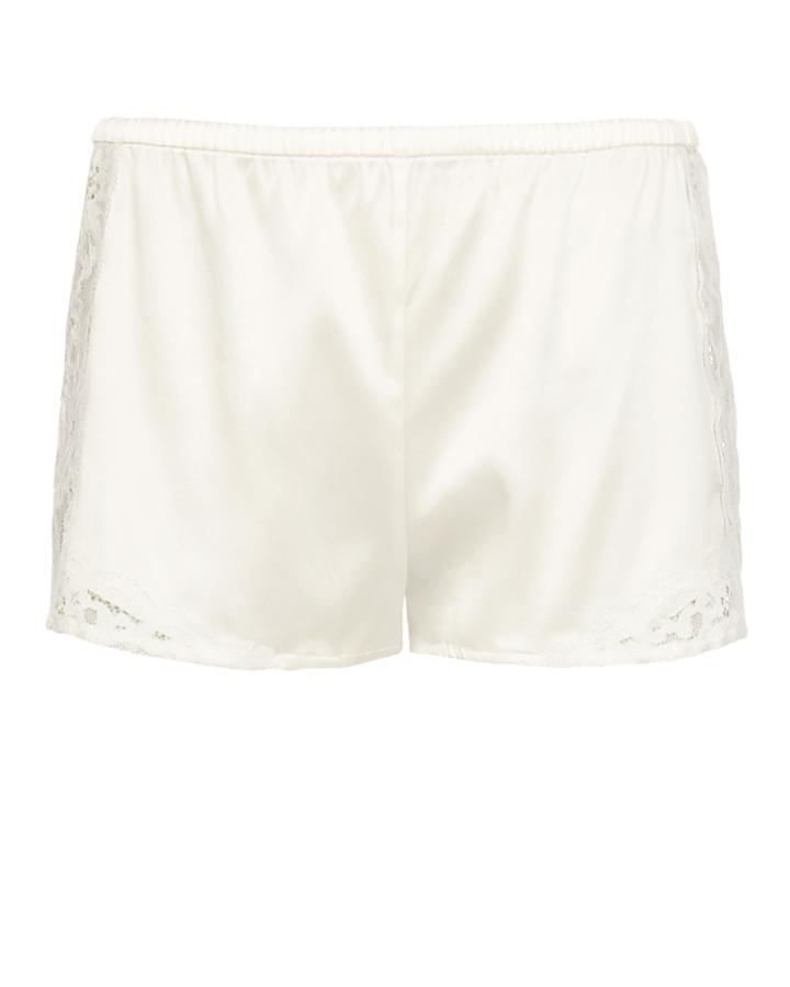 Fleur Du Mal Charlotte Lace Trim Shorts White S