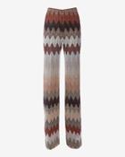 Missoni Zig Zag Pattern Knit Pant: Brown