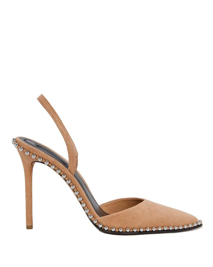 Alexander Wang Rina Studded Slingback Pumps Brown 36