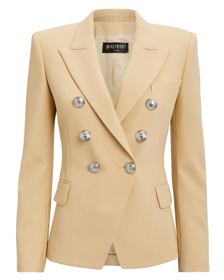 Balmain Sable Classic Double-breasted Blazer Sable 42