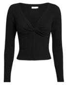 Alc A.l.c. Savannah Rib Knit Black Top Black L