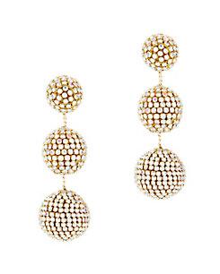Suzanna Dai Rhinestone Gumball Drop Earrings