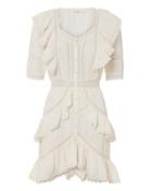 Love Shack Fancy Loveshackfancy Lela Ruffle Dress Ivory P