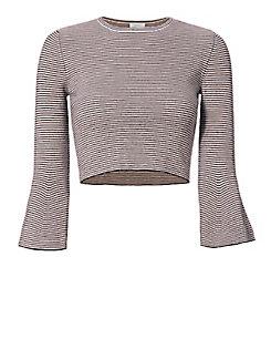 A.l.c. Shiloh Striped Bell Sleeve Top