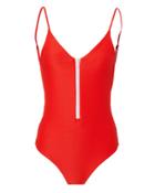 Onia Zip Front One Piece Swimsuit Rose P