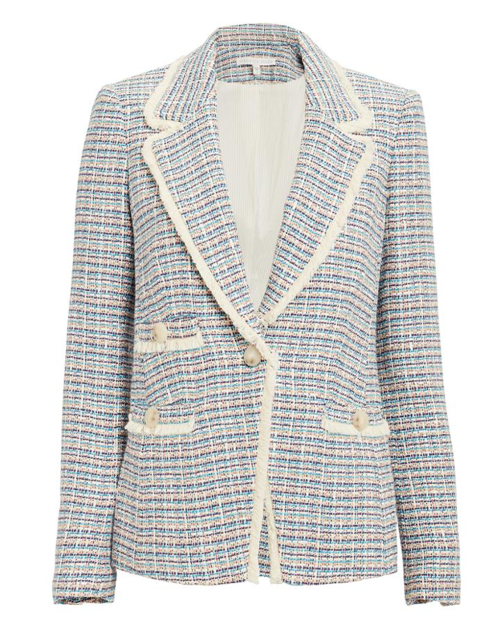 Veronica Beard Ada Tweed Jacket Blue Tweed 2