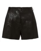 Veda Black Leather Shorts Black P