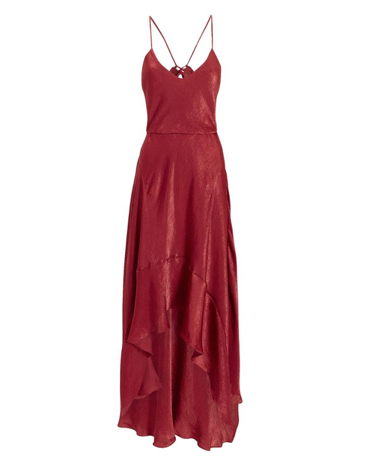 Esteban Cortazar Satin Slip Dress Red-drk 38