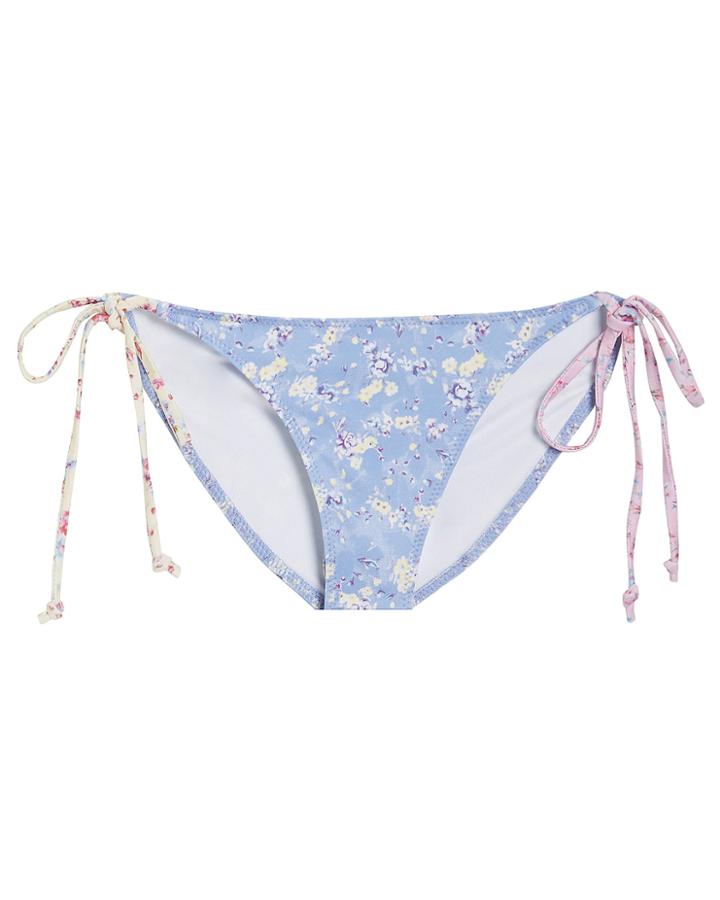 Love Shack Fancy Loveshackfancy Harbor Floral Bikini Bottom Blue/floral P