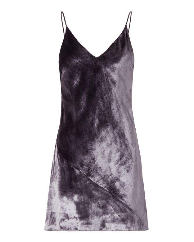 Fleur Du Mal Smoke Panne Velvet Dress
