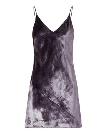 Fleur Du Mal Smoke Panne Velvet Dress