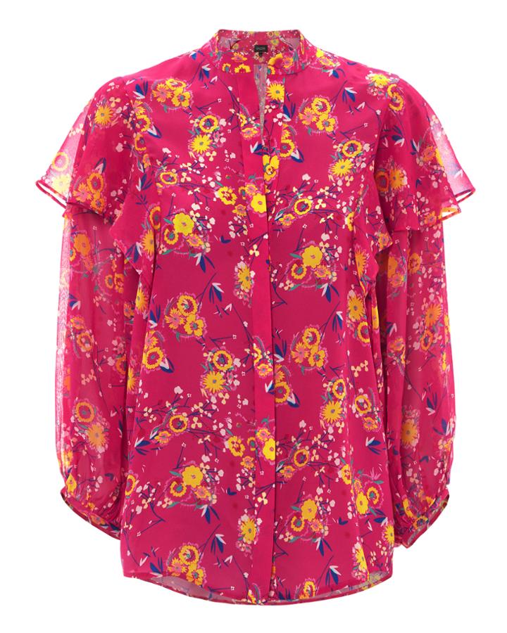 Saloni London Saloni Chloe Ruffle Top Pink 2