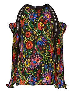 3.1 Phillip Lim Floral Cold Shoulder Blouse