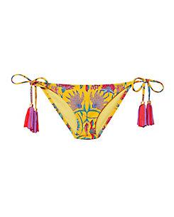 Lazul Tasseled Side Tie Printed Bikini Bottom