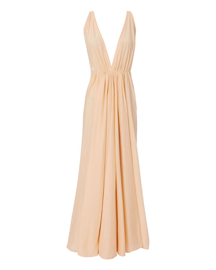 Kalita Clemence Deep-v Maxi Dress Pink S