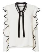 Alexis Rtw Alexis Darcy Ruffle Tie Neck Top White P