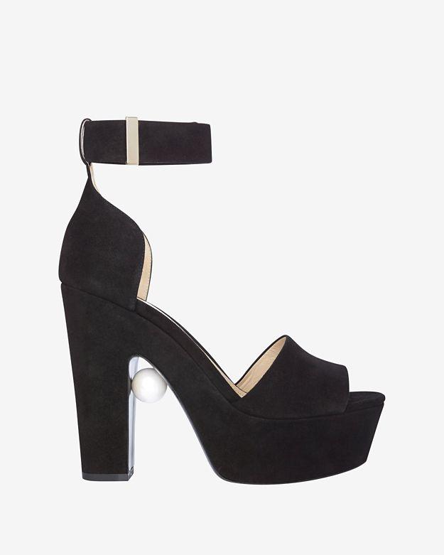 Nicholas Kirkwood Pearl Detail Suede Platform Sandal