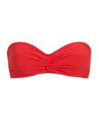 Jonathan Simkhai Red Bandeau Bikini Top Red S
